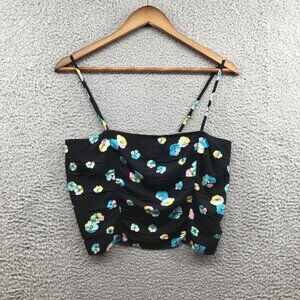 BP. Dark Winter Floral Print Cami‎ Black S